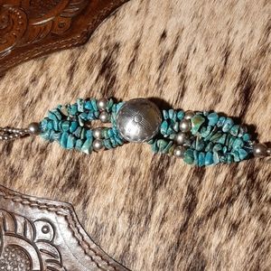 Sterling Silver & Turquoise Nugget Bracelet